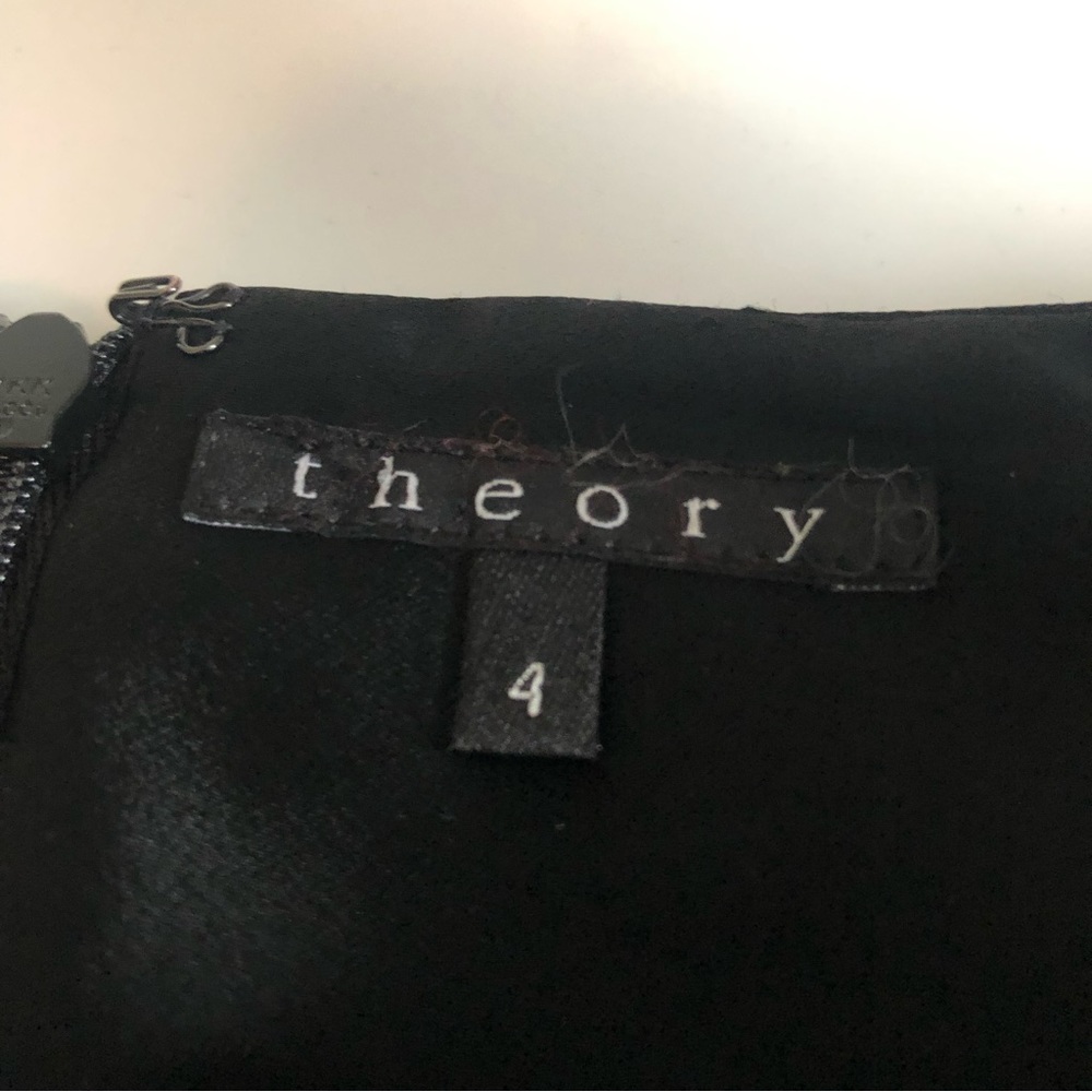 Theory Black Satin Fit and Flare Skirt Sz. 4 - Picture 9 of 10